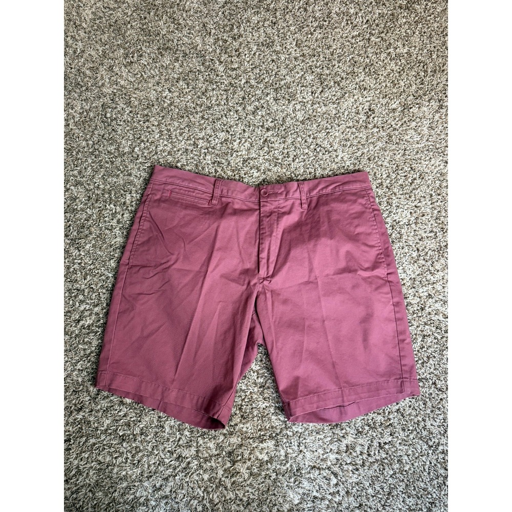 Untuckit‎ Shorts Mens 38 Faded Red Flat Front Bermuda Preppy Casual